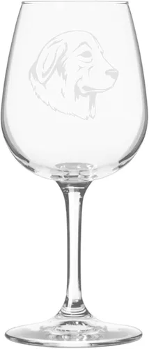 Miniatura 185 de Copa de vino de 12.75 onzas con diseño de perro grabado