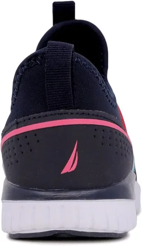Miniatura 3 de Nautica Tenis deportivos sin cordones para niñas jóvenes, elegantes zapatos para correr y tenis para niños pequeños y grandes