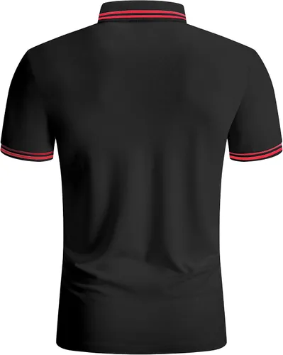 Miniatura 3 de GEEK LIGHTING Polo de manga corta para hombre, estilo clásico de golf, tenis, pádel, estilo casual
