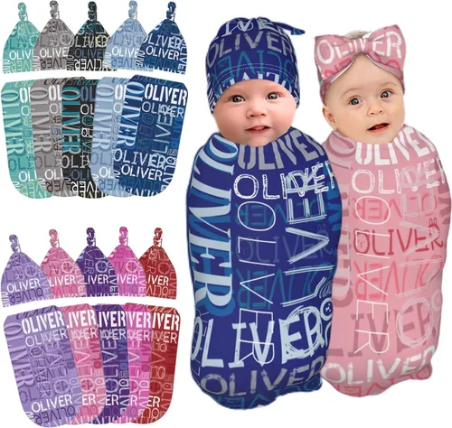 Miniatura 15 de Manta personalizada para bebé con capucha para niña y niño con nombre Mantas personalizadas para bebés para niñas y niños con nombre Artículos