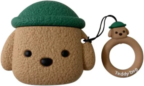 Miniatura 14 de Funda de silicona para Airpods de 1/2 ganchos con anillo de agarre, bonita funda de diseño de dibujos animados 3D, fundas divertidas y elegantes