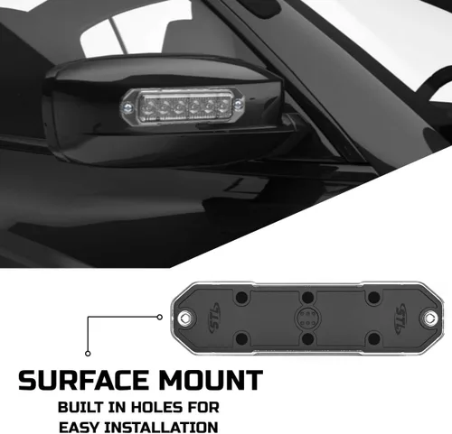 Miniatura 3 de SpeedTech Lights Z-6 TIR - Luz estroboscópica LED de montaje en superficie, 6 LED, faro de advertencia de peligro de rejilla de 18 W para vehículos