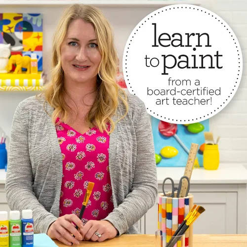 Miniatura 3 de Apple Barrel Art Lessons - Juego de pintura y pinceles, kit de 34 piezas que incluye 23 colores de pintura acrílica Apple Barrel de 2 onzas