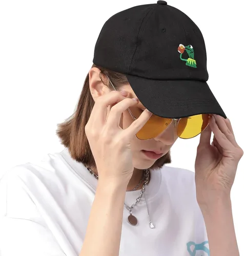Miniatura 8 de Gorra de béisbol bordada Kermit The Frog ajustable, unisex, clásica, para papá