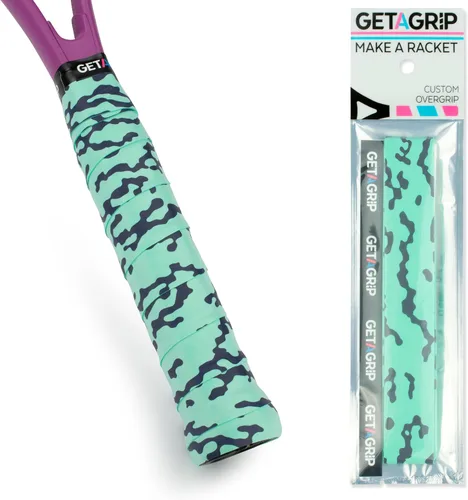 Miniatura 16 de Get A Grip - Grip personalizado para raqueta de tenis - Agarre antideslizante/de secado rápido para tenis - Grip precortado para raqueta de Pack