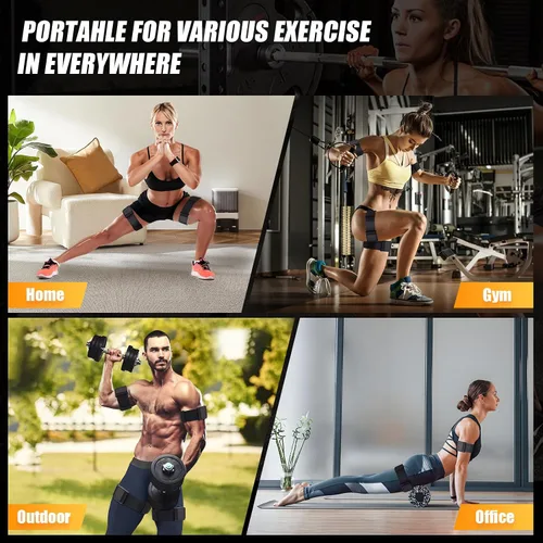Miniatura 5 de Bandas para glúteos, bandas de restricción de flujo sanguíneo para mujeres/hombres, bandas de entrenamiento BFR ajustables para glúteos