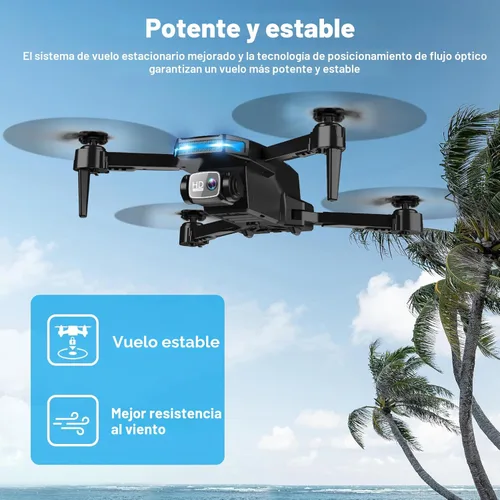 Miniatura 3 de Dron con cámara - Drone con pantalla en el controlador para principiantes, cuadricóptero de control remoto plegable con control de gestos, giro 3D