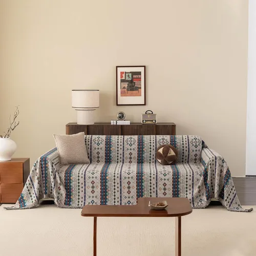 Miniatura 62 de ROOMLIFE Manta Funda Azteca Bohemia para Sofá, Decoración del Hogar Estilo Granja, Fundas de Sofá para Loveseat, Sofás de 2/3 Cojines, Apta
