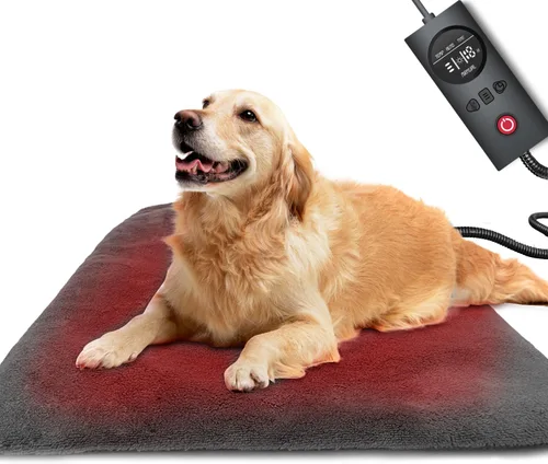 uncn Almohadilla térmica para perros y gatos, activada por presión, de 19.5 x 29 pulgadas, paquete de calor para mascotas, alfombrilla eléctrica