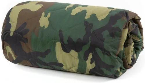 Miniatura 10 de Farm Blue Manta militar de camuflaje negro para acampar, manta táctica Woobie manta poncho, ligera, multifuncional, mantas para todo tipo de clima