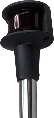 Miniatura 2 de Pactrade Marine Luces de proa para barcos incandescentes - Luces de navegación de barco rojas y verdes con base extraíble - Polo angular de 12