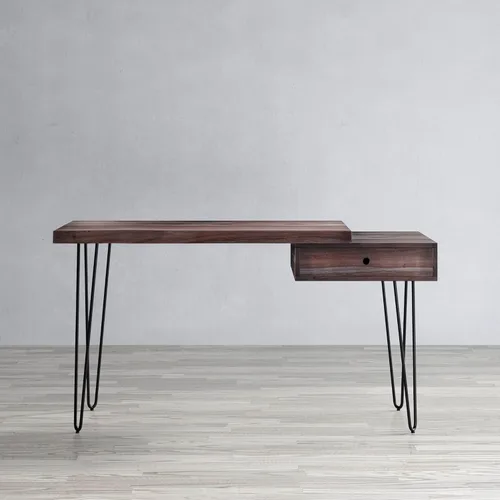 Miniatura 12 de Jofran Nature's Edge - Escritorio de madera de acacia maciza, 54 pulgadas de largo x 22 pulgadas de ancho x 30 pulgadas de alto, pizarra