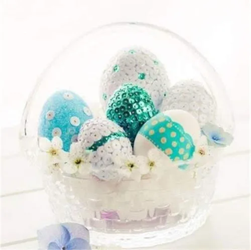 Miniatura 6 de Crafjie Huevos de espuma, 15 huevos de espuma de 3.15 pulgadas (3.1 in), color blanco, suaves para primavera, Pascua, Halloween, Navidad