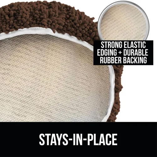 Miniatura 2 de GORILLA GRIP Funda para tapa de inodoro y tapete de baño lanudo para base de inodoro, tamaño de la tapa del inodoro: 17.5 x 15 pulgadas, lavable a