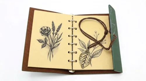 Miniatura 6 de Funda para notebook de cuero sintético, estilo vintage, con diseño de hojas, Negro