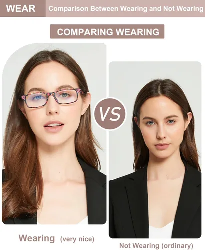 Miniatura 6 de Lentes de lectura para mujer, elegantes lectores con bloqueo de luz azul, anteojos para mujer, anteojos de computadora de moda Azul/Verde/Negro/Rojo