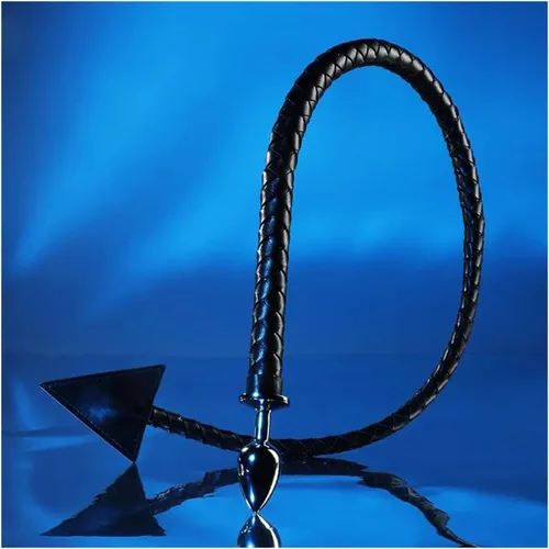Miniatura 3 de Metal Anal Plug Pu Cuero Látigo Sexo Anal Cola Cosplay Butt Plug Juegos para adultos Rendirse y controlar Juguetes sexuales anales