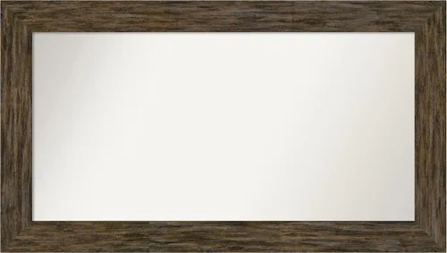 Miniatura 71 de Amanti Art Espejo personalizado, espejo de baño marrón Fencepost, espejo de pared o espejo de tocador de baño sobre el fregadero (27 x 27 pulgadas)