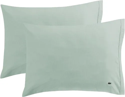 Miniatura 10 de Lacoste Juego de 2 fundas de almohada de 100% algodón percal – Fresco, crujiente, mate y duradero, certificado Oeko-Tex – Sólido, verde, estándar
