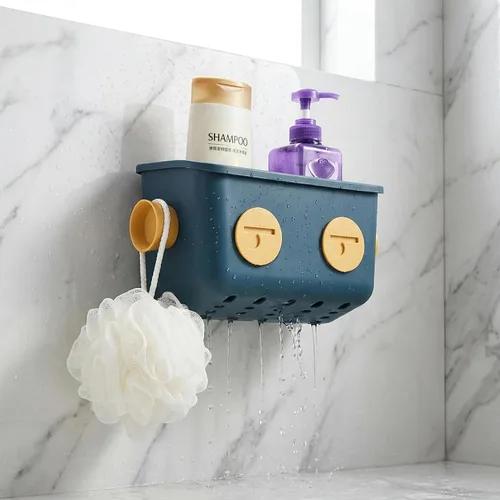 Miniatura 3 de Noamus Paquete de 6 cestas organizadoras de almacenamiento de juguetes de baño, 3 capas montadas en la pared, organizador de ducha colgante, estante
