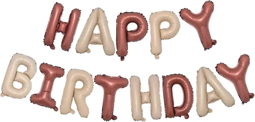 Miniatura 12 de Letras de aluminio de 16 pulgadas con texto en inglés «Happy Birthday» de color negro para hombres, mujeres, niños, suministros de decoración