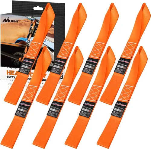 Miniatura 10 de Nilight Soft Loop - Correas de amarre de motocicleta de 1.7 x 17 pulgadas, resistentes, 12,000 libras, resistencia máxima a la rotura para asegurar