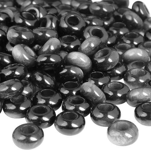 Miniatura 23 de TUMBEELLUWA Cuentas de piedras preciosas naturales para hacer joyas, cuentas redondas con orificio grande sueltas, paquete de 15, jade amarillo