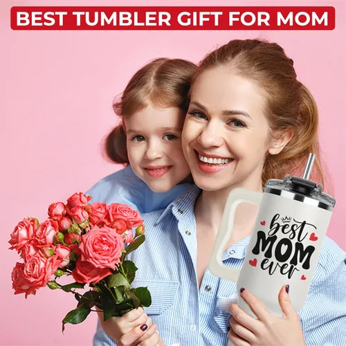 Miniatura 7 de Regalos de Navidad para mamá - Mejor taza con asa de mamá de siempre de 40 onzas, taza de café para mamá, tazas de mamá, ideas de regalo para mamá