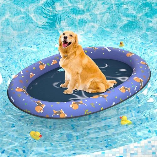 Miniatura 11 de Pet Soft Balsa flotante para perros – Flotador inflable de natación para perros para el verano (patas)