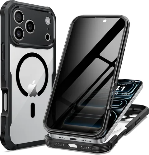 Miniatura 45 de seacosmo para iPhone Air Funda, Carcasa Completa con Protector de Privacidad de Vidrio Templado 9H Integrado y Protector de Lente de Cámara