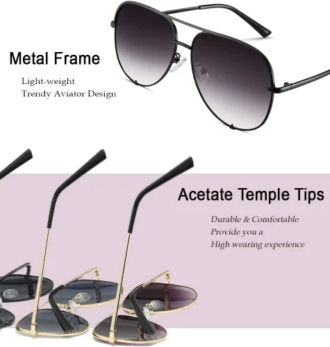 Miniatura 4 de Gafas de sol de aviador espejadas para hombres y mujeres, diseño de moda UV400