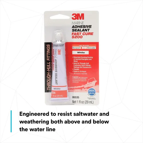 Miniatura 7 de Adhesivo/sellador Marine 3M 5200 de curado rápido, Blanco, 1
