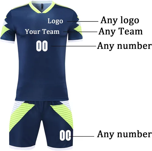 Miniatura 17 de Camiseta de fútbol personalizada para hombres y mujeres, uniformes de fútbol personalizados para niños/adultos con nombre y logotipo del