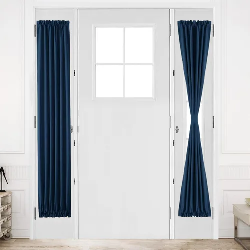 Miniatura 190 de DWCN Cortinas para puerta francesa: cortina térmica con bolsillo para barra para puertas con ventana de vidrio, puertas de cocina y patio
