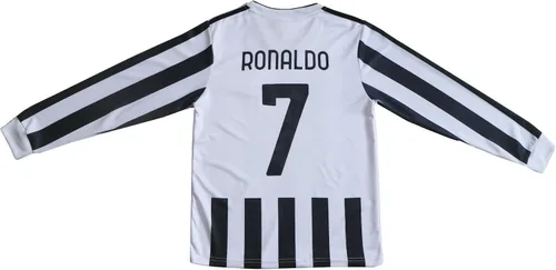 Miniatura 9 de LeenBD Camiseta y pantalones cortos de fútbol New Juve #7 Ronaldo 2021/2022 para niños, tallas juveniles