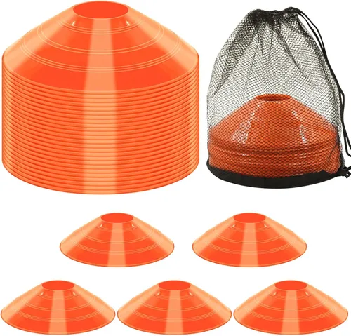 Miniatura 8 de 30 conos de disco de entrenamiento de agilidad con bolsa de transporte para entrenamiento, fútbol, baloncesto, niños, deportes, marcadores de cono