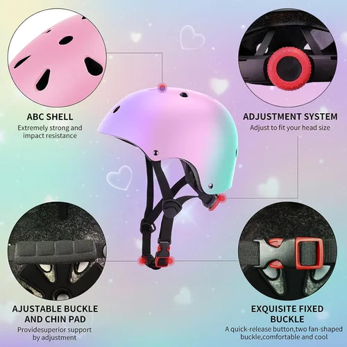 Miniatura 3 de Casco de bicicleta para niños de 2-3-5-8-14 años para niñas, niños, niños pequeños, niños y jóvenes, casco de bicicleta para niños pequeños
