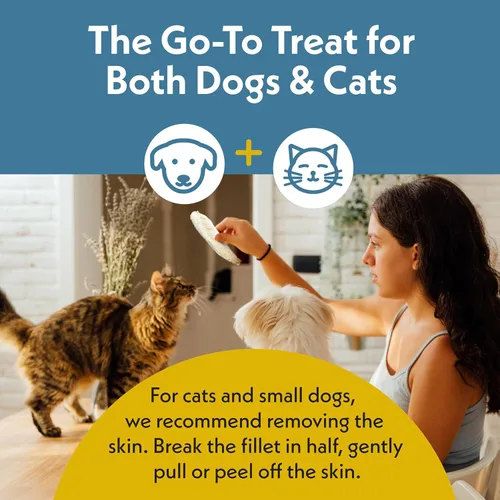 Miniatura 4 de Fresh Is Best Golosinas liofilizadas para perros – Pescado crudo liofilizado para gatos y caninos en bolsa resellable con cremallera – Golosinas