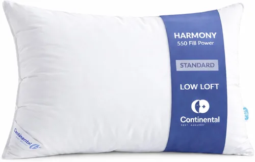 Miniatura 15 de Continental Bedding Harmony White Goose Down Pillow 550 Fill Power Medium Loft 100% algodón 300 hilos Shell tamaño estándar 1 paquete fabricado