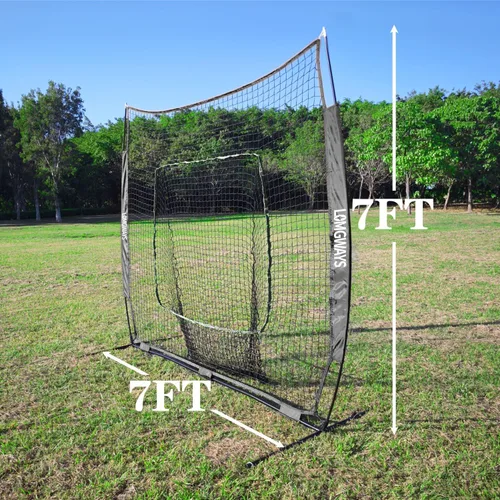 Miniatura 4 de 7x7ft/8x8ft Baseball Softball Net with Steel Frame for Batting, Hitting, Pitching, Portable Baseball Batting Net with Carry Bag, Great for All Levels