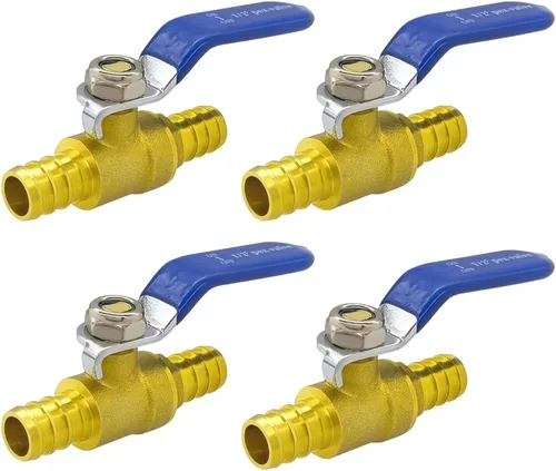 Miniatura 9 de Hooshing Válvula de bola PEX de latón de 1/2 pulgada, válvula de cierre de puerto completo, válvula de agua Pex, accesorios de parada de agua