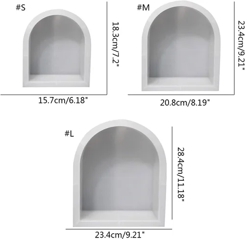 Miniatura 6 de Molde de resina de arco, sujetalibros Moldes de resina para preservación de flores, arte de resina, fundición de arte de bricolaje, luz nocturna