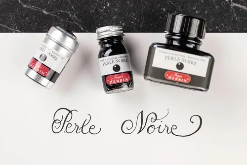 Miniatura 8 de Tinta para pluma estilográfica Herbin - 1 lata de 6 cartuchos - Perle Noire