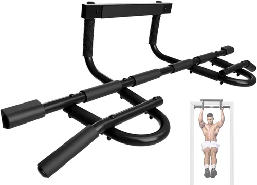 Miniatura 12 de Yes4All - Barra de dominadas de pared resistente, barra de dominadas sobre la puerta, barra de agarre múltiple para chin up, barras de entrenamiento