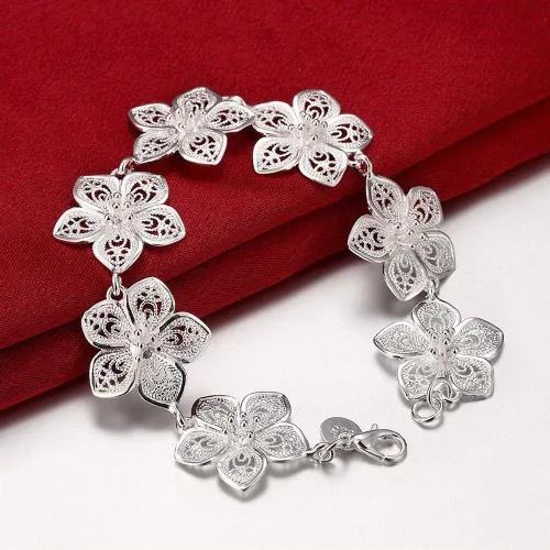 Miniatura 5 de NorthEarth Conjuntos de joyas de plata de ley 925 finas retro collares pulseras aretes para mujer moda fiesta boda