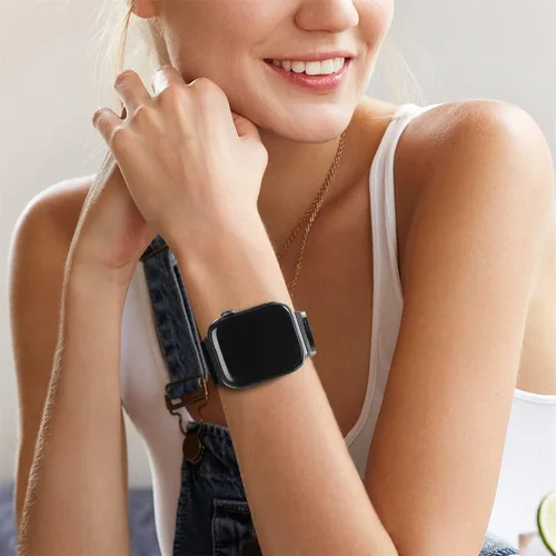 Miniatura 6 de Correa de metal compatible con correas de Apple Watch de 1.496 in 1.575 in 1.614 in 1.654 in 1.732 in 1.772 in 1.811 in 1.929 in Ultra 3/2/1, correa