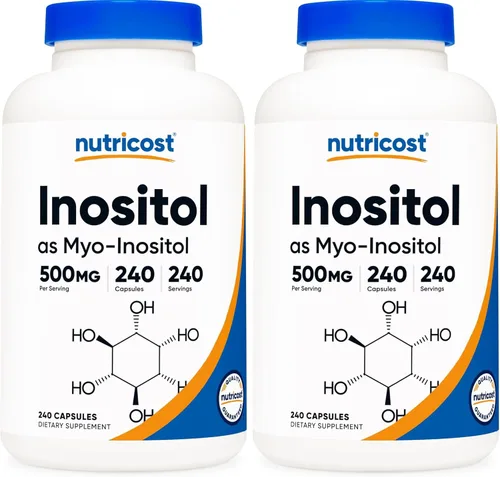 Miniatura 9 de Nutricost Cápsulas de inositol de 500 mg, 240 cápsulas – Cápsulas vegetales, sin OMG, sin gluten (mio-inositol)