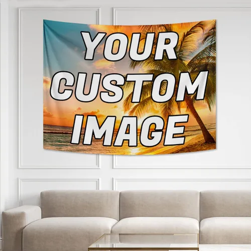 Miniatura 8 de kioskbanks Tapiz personalizado con foto para dormitorio, tapiz de pared personalizado con tu propia imagen, telón de fondo para decoración del hogar