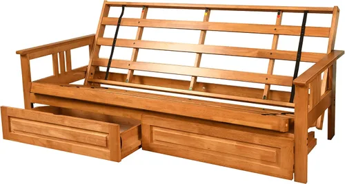 Miniatura 2 de Kodiak Futons Monterey - Marco de futón con cajones, incluido, color nuez Solo marco