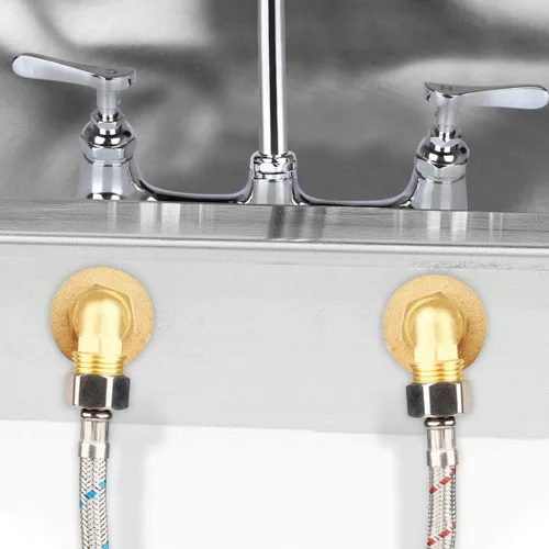 Miniatura 5 de Kit de instalación de grifo comercial, kit de instalación de montaje en pared para montaje en pared, grifo de fregadero de cocina comercial, juego